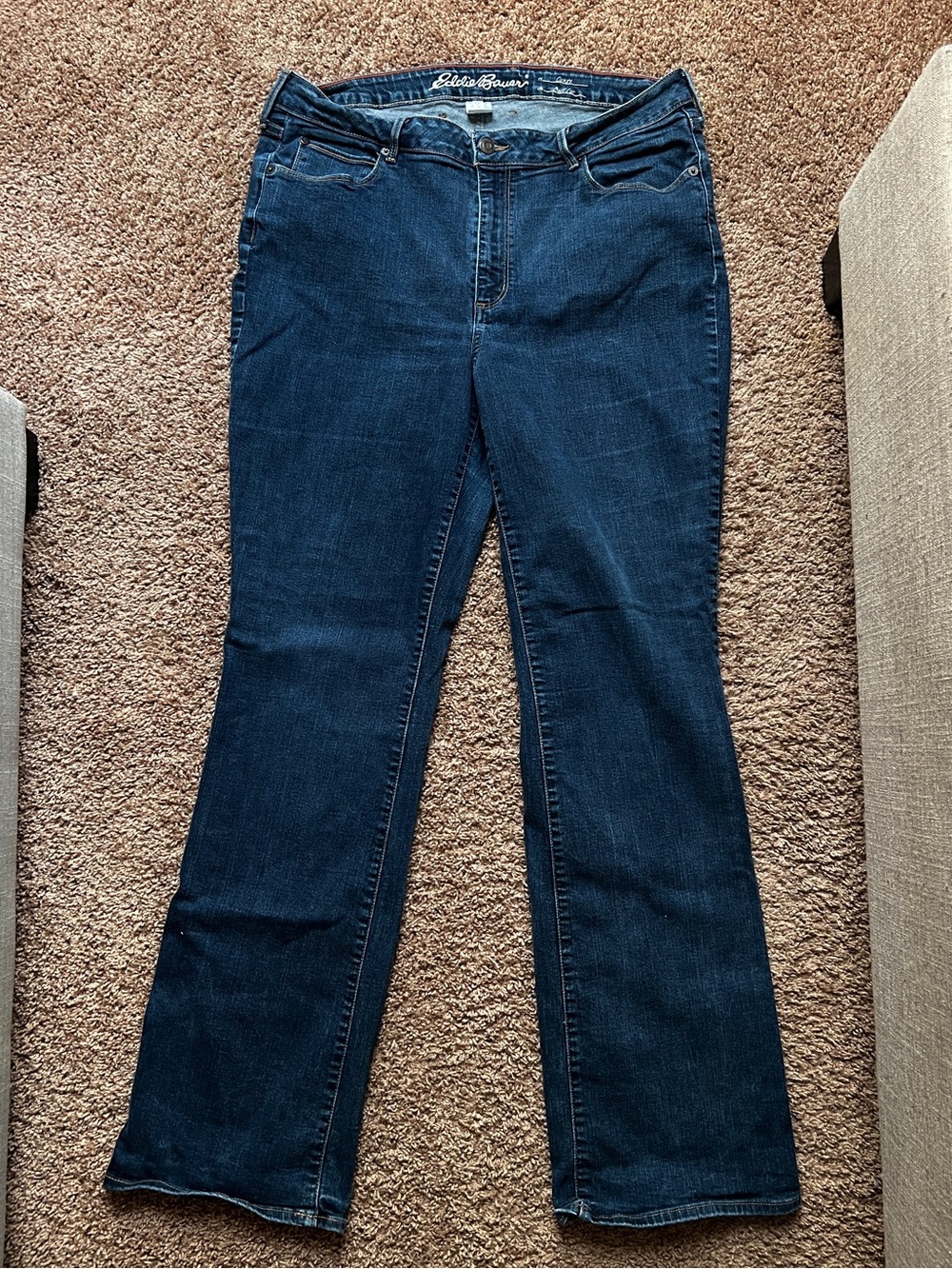 Eddie Bauer Women's Dark Indigo Wide Leg Jeans